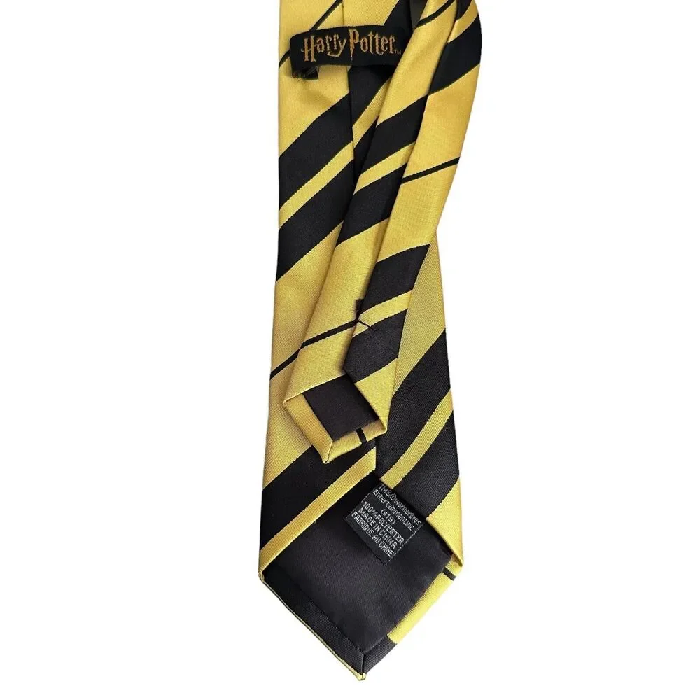 Harry Potter Hufflepuff Necktie Tie Yellow Black Cosplay Magic Mythical 47